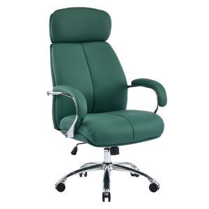 ΚΑΡΕΚΛΑ ΓΡΑΦΕΙΟΥ FB918357.07 ΠΡΑΣΙΝΟ PU ΔΕΡΜΑ--ΒΑΣΗ ΧΡΩΜΙΟΥ 66x74x128Υεκ