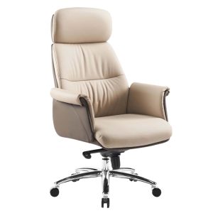 ΚΑΡΕΚΛΑ ΓΡΑΦΕΙΟΥ FB918358.02 ΜΠΕΖ-ΚΑΦΕ PU ΔΕΡΜΑ--ΒΑΣΗ ΧΡΩΜΙΟΥ 72x74x128Υεκ