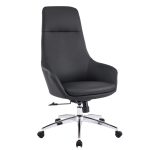 ΚΑΡΕΚΛΑ ΓΡΑΦΕΙΟΥ FB918359.01 ΜΑΥΡΟ PU ΔΕΡΜΑ--ΒΑΣΗ ΧΡΩΜΙΟΥ 67x67x126Υεκ