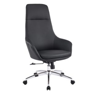 ΚΑΡΕΚΛΑ ΓΡΑΦΕΙΟΥ FB918359.01 ΜΑΥΡΟ PU ΔΕΡΜΑ--ΒΑΣΗ ΧΡΩΜΙΟΥ 67x67x126Υεκ