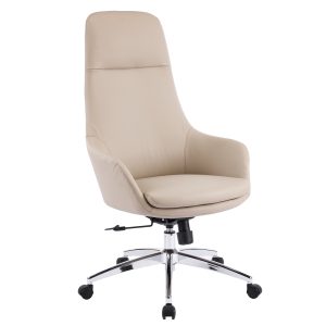 ΚΑΡΕΚΛΑ ΓΡΑΦΕΙΟΥ FB918359.02 ΜΠΕΖ PU ΔΕΡΜΑ--ΒΑΣΗ ΧΡΩΜΙΟΥ 67x67x126Υεκ