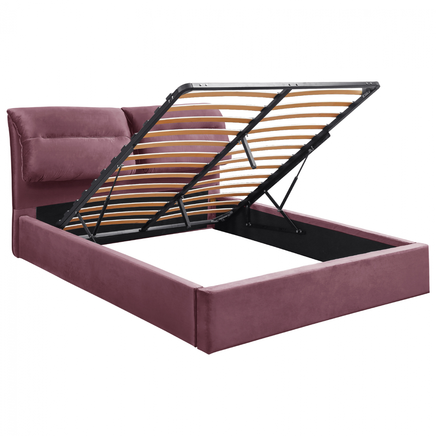 ΚΡΕΒΑΤΙ ΒΕΛΟΥΔΟ ΣΑΠΙΟ ΜΗΛΟ ΚΑΙ ΑΠΟΘΗΚΕΥΤΙΚΟ ΧΩΡΟ 160x200 εκ. FB9565.02 - Image 3