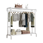 Κρεμάστρα δαπέδου με ράφι παπουτσιών - TM0021 - 522657 - White