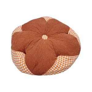 Μαξιλάρι καρέκλας Πουφ - 50cm - 720186 - Dark Brown/Orange