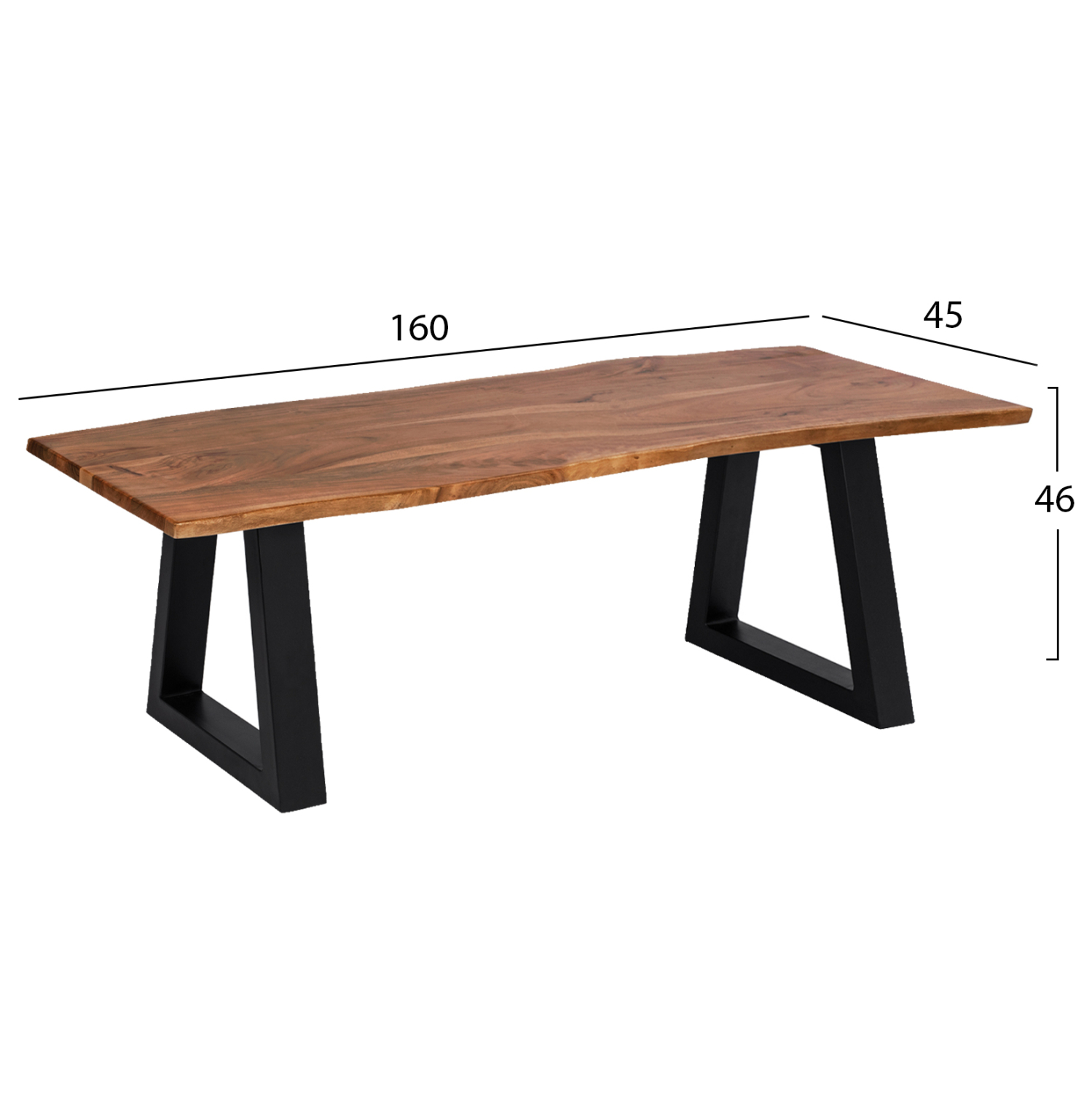 ΠΑΓΚΑΚΙ FB98168.11 ΑΠΟ ΜΑΣΙΦ ΞΥΛΟ ΑΚΑΚΙΑΣ 160Χ45Χ46Υ εκ. - Image 2