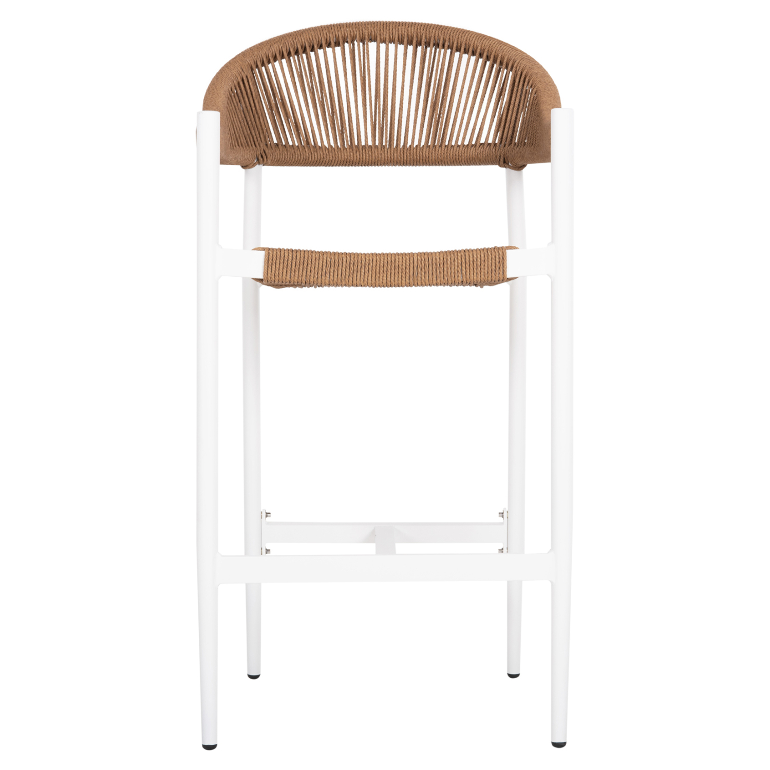 ΣΚΑΜΠΟ BAR ΑΛΟΥΜΙΝΙΟΥ FB95788.11 ΛΕΥΚΟ-ΜΠΕΖ ΤΗΣ ΑΜΜΟΥ ΣΥΝΘ.RATTAN 55x57x106Υεκ. - Image 3