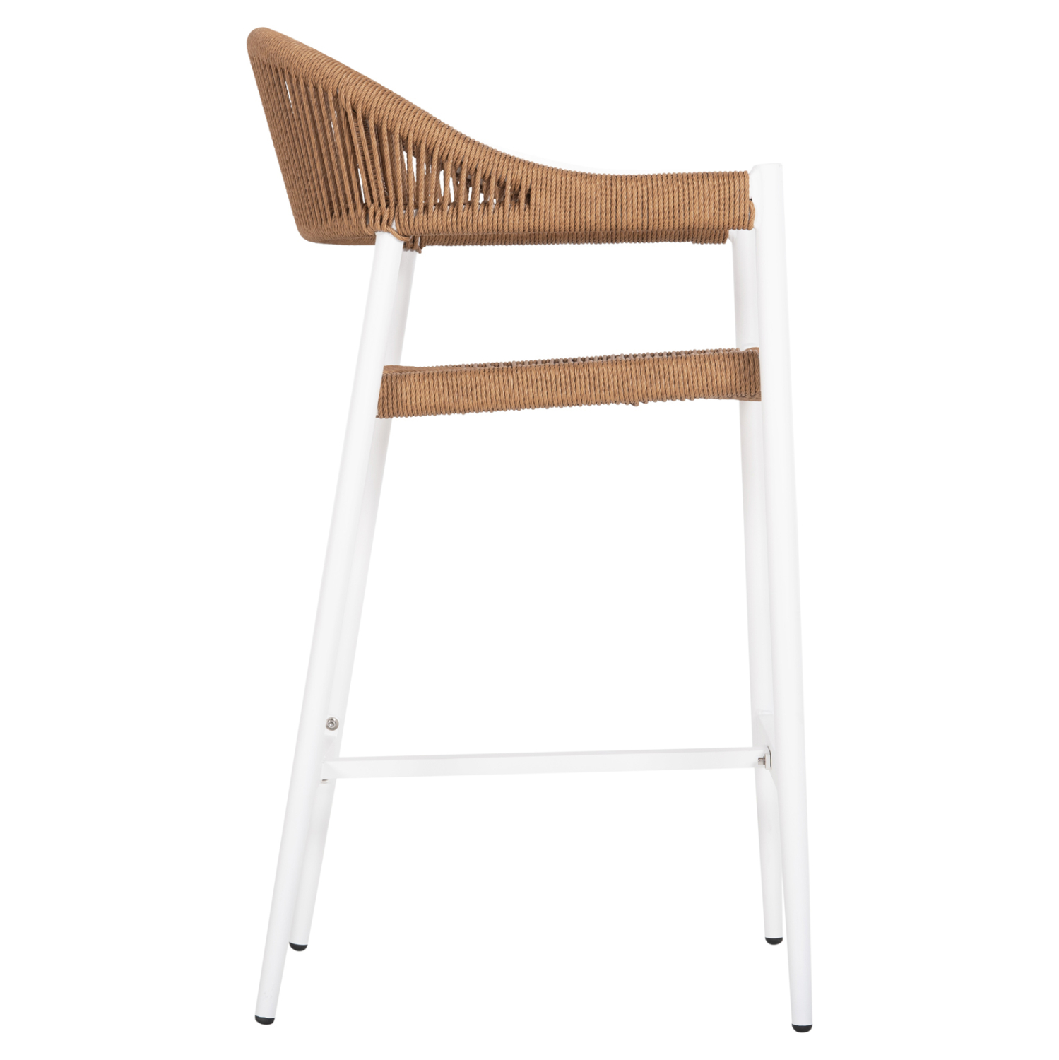 ΣΚΑΜΠΟ BAR ΑΛΟΥΜΙΝΙΟΥ FB95788.11 ΛΕΥΚΟ-ΜΠΕΖ ΤΗΣ ΑΜΜΟΥ ΣΥΝΘ.RATTAN 55x57x106Υεκ. - Image 4