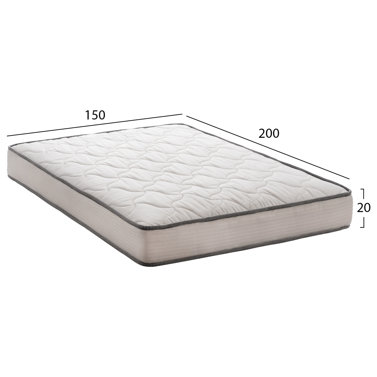 ΣΤΡΩΜΑ DREAMTOPIA ΣΕΙΡΑ ATLAS FB9654.150 BONNELL SPRING 150x200x20Y εκ. - Image 2