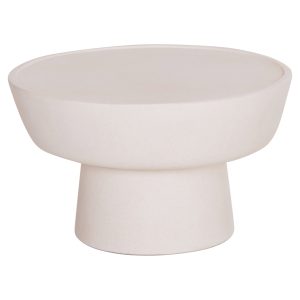 ΤΡΑΠΕΖΙ ΣΑΛΟΝΙΟΥ FB918155.02 FIBER CEMENT ΣΕ ΛΕΥΚΟ--Φ60x36Υεκ.