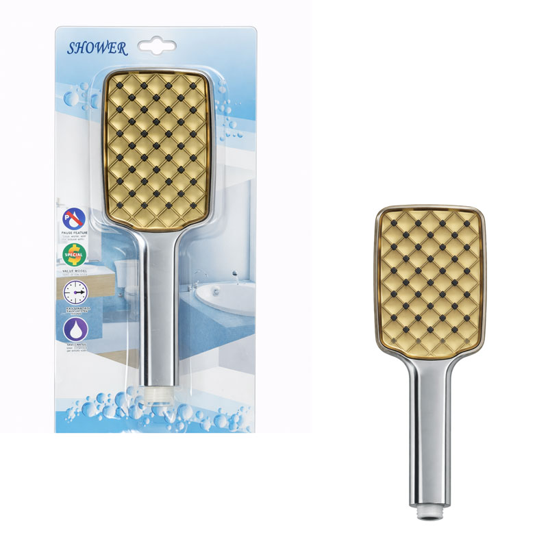 Τηλέφωνο ντους με πολυτελή σχεδιασμό και κεφαλή σε χρυσό χρώμα