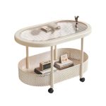 Τροχήλατο βοηθητικό τραπέζι σαλονιού διώροφο - 10713 - 282173 - White