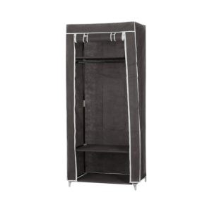 Υφασμάτινη ντουλάπα ρούχων με ράφια - 8875 - 521711 - Dark Grey
