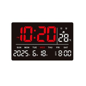 Μοντέρνο ψηφιακό ρολόι τοίχου που δείχνει ώρα