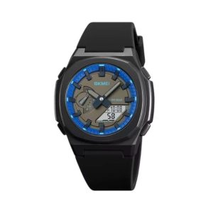 Ψηφιακό/αναλογικό ρολόι χειρός – Skmei - 2091 - Dark Blue/White screen