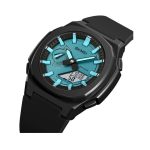 Ψηφιακό/αναλογικό ρολόι χειρός – Skmei - 2091 - Light Blue/White screen