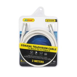 <p data-start="132" data-end="398">Ομοαξονικό καλώδιο τηλεόρασης μήκους 2 μέτρων