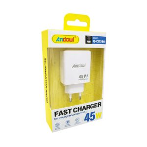 <p data-start="88" data-end="307">Ταχυφορτιστής 45W με θύρες USB και Type-C