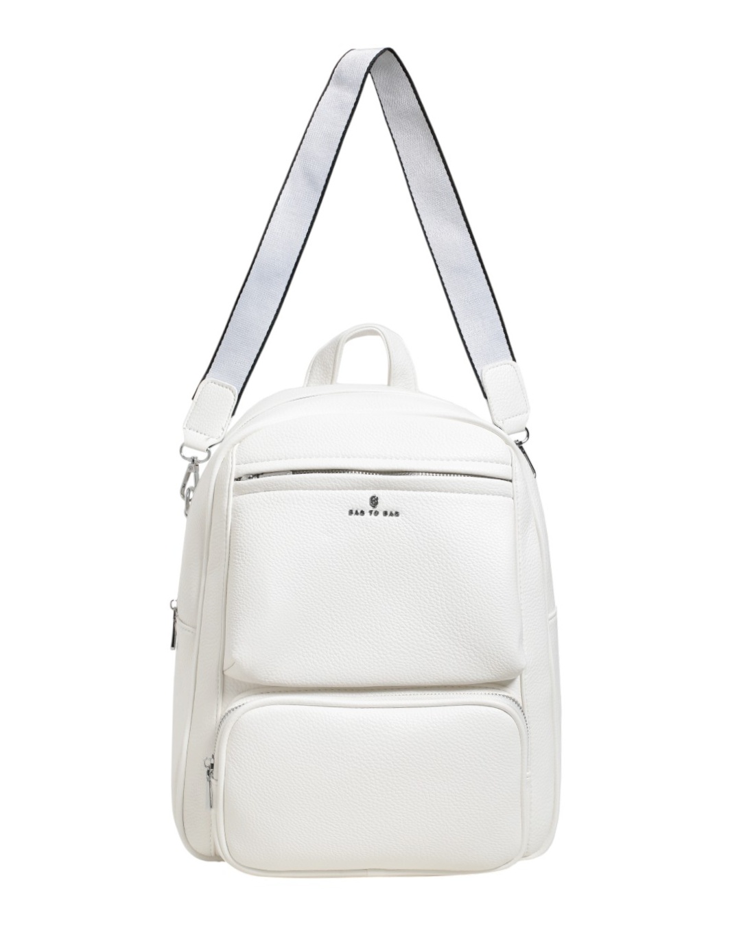 BAG TO BAG Σακίδιο πλάτης QC-1202 - Ασπρο ΓΥΝΑΙΚΕΙΕΣ ΤΣΑΝΤΕΣ > SPRING – SUMMER 2026 > Σακίδια Πλάτης - Γυναικείες Τσάντες