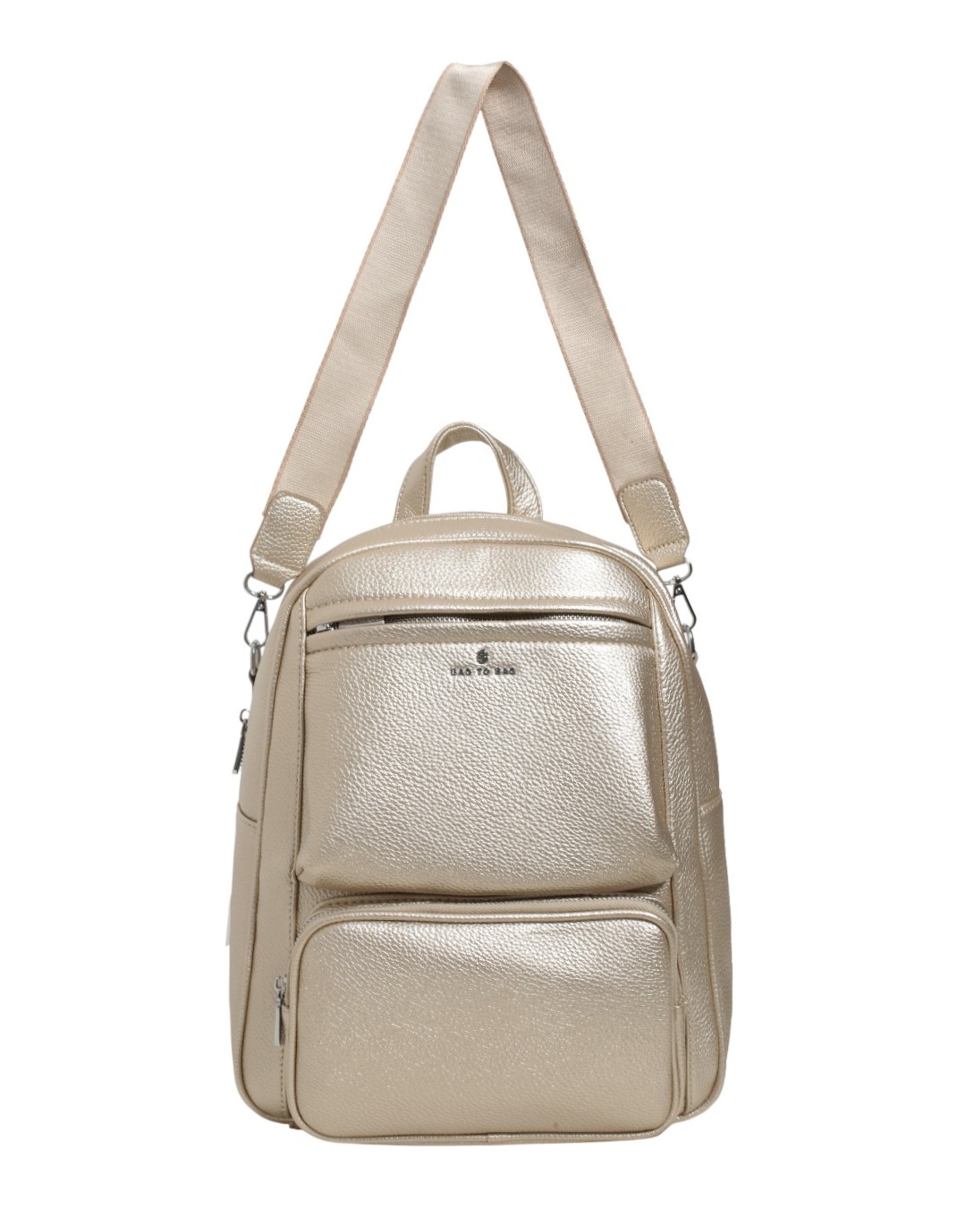 BAG TO BAG Σακίδιο πλάτης QC-1202 - Χρυσό ΓΥΝΑΙΚΕΙΕΣ ΤΣΑΝΤΕΣ > SPRING – SUMMER 2026 > Σακίδια Πλάτης - Γυναικείες Τσάντες