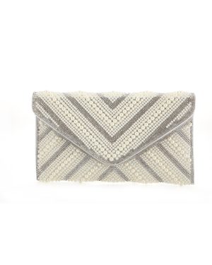 BAG TO BAG Τσάντα φάκελος clutch MD2433 - Ασημί ΓΥΝΑΙΚΕΙΕΣ ΤΣΑΝΤΕΣ > SPRING – SUMMER 2026 > Βραδινά Τσαντάκια / Clutch - Γυναικείες Τσάντες