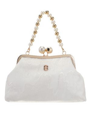 BAG TO BAG Τσάντα  χειρός LB-11567 - Ασπρο ΓΥΝΑΙΚΕΙΕΣ ΤΣΑΝΤΕΣ > SPRING – SUMMER 2026 > Βραδινά Τσαντάκια / Clutch - Γυναικείες Τσάντες