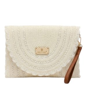 BAG TO BAG Ψάθινη τσάντα χειρός XY-2626 - Ασπρο ΓΥΝΑΙΚΕΙΕΣ ΤΣΑΝΤΕΣ > SPRING – SUMMER 2026 > Τσάντες Χειρός - Γυναικείες Τσάντες