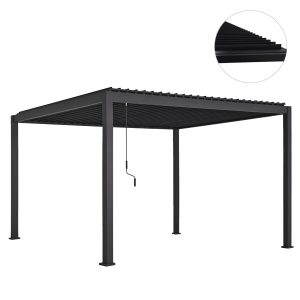 ΒΙΟΚΛΙΜΑΤΙΚΗ ΠΕΡΓΚΟΛΑ ΑΛΟΥΜΙΝΙΟΥ FB96612.01 ΜΕ ΜΕΤΑΛ. ΠΕΡΣΙΔΕΣ--300x400x240Υ