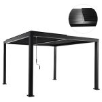 ΒΙΟΚΛΙΜΑΤΙΚΗ ΠΕΡΓΚΟΛΑ ΑΛΟΥΜΙΝΙΟΥ PREMIUM FB96609.01 ΜΑΥΡΟ 300x300x240Υ