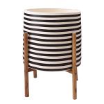 ΓΛΑΣΤΡΑ ΕΣΩΤ.ΧΩΡΟΥ FB94683S FIBER CEMENT ΛΕΥΚΟ/ΜΑΥΡΟ--ΒΑΣΗ TEAK Φ35x45Υεκ