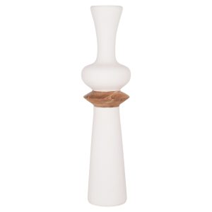 ΔΙΑΚΟΣΜΗΤΙΚΟ ΒΑΖΟ ΔΑΠΕΔΟΥ FB94660.02L FIBER CEMENT ΛΕΥΚΟ--ΞΥΛΟ ΤΕΑΚ Φ45x172Υεκ