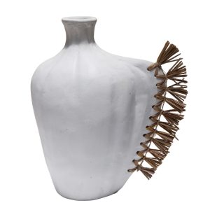 ΕΠΙΤΡΑΠΕΖΙΟ ΔΙΑΚΟΣΜΗΤΙΚΟ FB94689.02 ΛΕΥΚΗ ΤΕΡΑΚΟΤΑ & GRASS--23.5x16x33Υεκ.