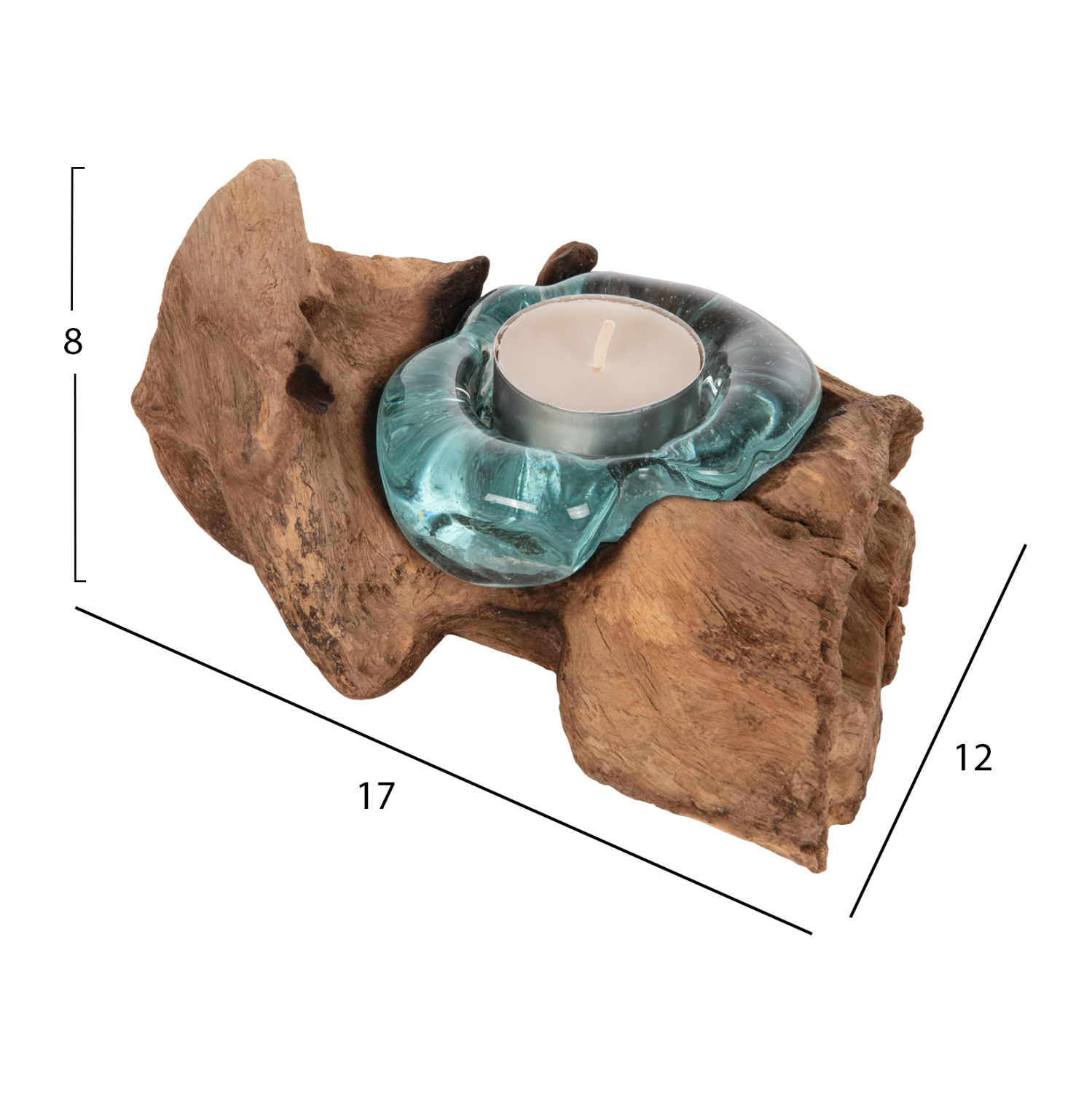 ΕΠΙΤΡΑΠΕΖΙΟ ΔΙΑΚΟΣΜΗΤΙΚΟ ΓΙΑ ΚΕΡΙ (1 ΘΕΣH) FB94283 ΜΑΣΙΦ ΞΥΛΟ ΤΕΑΚ & ΓΥΑΛΙ-ΦΥΣΙΚΟ - Image 2