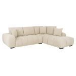 ΚΑΝΑΠΕΣ ΓΩΝΙΑ (ΔΕΞΙΑ) FB93266.01R ΕΚΡΟΥ ΥΦΑΣΜΑ 298x102-208x85Υεκ.