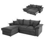 ΚΑΝΑΠΕΣ-ΚΡΕΒΑΤΙ-ΑΡΙΣΤ.ΓΩΝΙΑ ΜΕ ΑΠΟΘ.ΧΩΡΟ ALDO FB93276.02L ΑΝΘΡΑΚΙ ΥΦΑΣΜΑ 256x159x87Υεκ