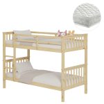 ΚΟΥΚΕΤΑ ΠΑΙΔΙΚΗ ΜΕ 2 ΣΤΡΩΜΑΤΑ FB921307 ΞΥΛΟ ΠΕΥΚΟΥ ΦΥΣΙΚΟ--ΣΤΡΩΜΑΤΑ 90x190εκ