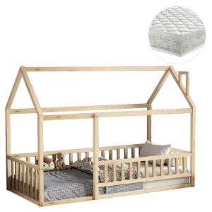 ΚΡΕΒΑΤΙ ΠΑΙΔΙΚΟ ΜΕ ΣΤΡΩΜΑ FB921315 ΞΥΛΟ ΠΕΥΚΟΥ ΣΕ ΦΥΣΙΚΟ--ΣΤΡΩΜΑ 90x190εκ