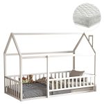 ΚΡΕΒΑΤΙ ΠΑΙΔΙΚΟ ΜΕ ΣΤΡΩΜΑ FB921315.01 ΞΥΛΟ ΠΕΥΚΟΥ ΣΕ ΛΕΥΚΟ--ΣΤΡΩΜΑ 90x190εκ