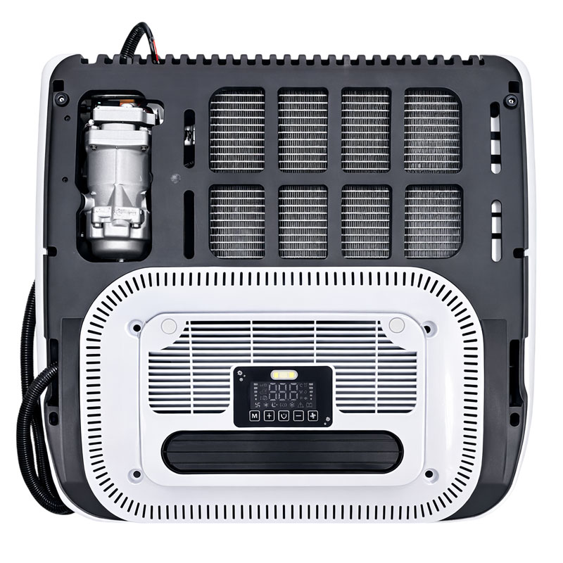 βαν και τροχόσπιτα που λειτουργούν με σύστημα 12V. Προσφέρει αποτελεσματική ψύξη καμπίνας κατά τη στάση ή τη διανυκτέρευση