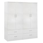 ΝΤΟΥΛΑΠΑ 4ΦΥΛΛΗ ME 4 ΣΥΡΤΑΡΙΑ FB921258 ΜΕΛΑΜΙΝΗ ΣΕ ΛΕΥΚΟ 160x42