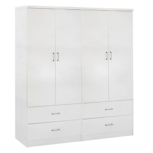 ΝΤΟΥΛΑΠΑ 4ΦΥΛΛΗ ME 4 ΣΥΡΤΑΡΙΑ FB921258 ΜΕΛΑΜΙΝΗ ΣΕ ΛΕΥΚΟ 160x42