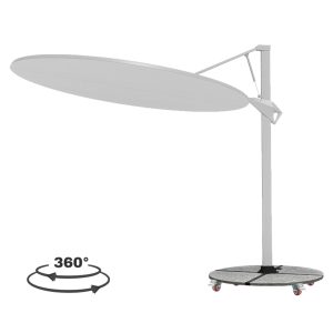 ΟΜΠΡΕΛΑ ΜΕ ΒΑΣΗ FB921285.02 ΑΛΟΥΜΙΝΙΟ & ΓΡΑΝΙΤΗΣ-ΛΕΥΚΟ ΧΡΩΜΑ Φ2