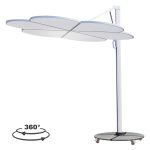 ΟΜΠΡΕΛΑ ΜΕ ΒΑΣΗ (flower) FB921286.02 ΑΛΟΥΜΙΝΙΟ-ΓΡΑΝΙΤΗΣ-ΛΕΥΚΟ 2