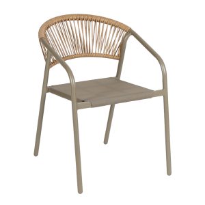 ΠΟΛΥΘΡΟΝΑ FB96430.04 ΣΑΜΠΑΝΙ ΜΕΤΑΛΛΟ & TEXTILENE--ΜΠΕΖ P.E.RATTAN 53