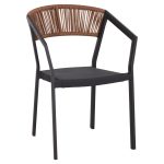 ΠΟΛΥΘΡΟΝΑ ΑΛΟΥΜΙΝΙΟΥ FB95891.01 ΑΝΘΡΑΚΙ ΣΚΕΛΕΤΟΣ&TEXTLINE-ΜΠΕΖ RATTAN 56