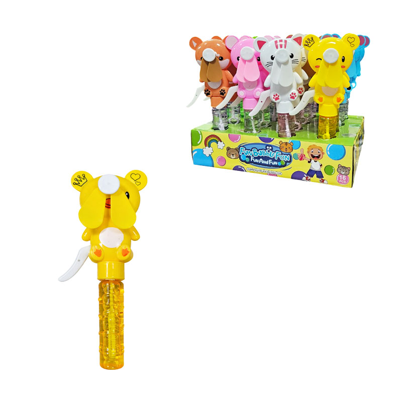 Παιδικό παιχνίδι σαπουνόφουσκες με ενσωματωμένο ανεμιστηράκι σε χαριτωμένο σχέδιο ζωάκι