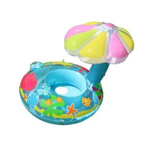 Παιδικό φουσκωτό σωσίβιο με κάθισμα και σκίαστρο - SL-B103 - 152155 - Blue