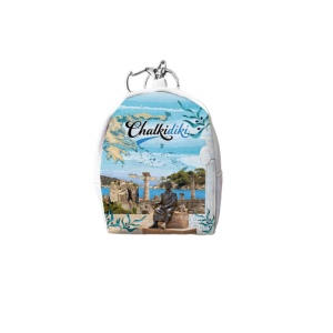 Πορτοφόλι Souvenir μπρελόκ mini - PVC - Chalkidiki - 7*9*4.5cm - 871783