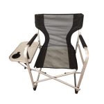Πτυσσόμενη καρέκλα camping με ενσωματωμένο τραπεζάκι - 1805-1 - 170136 - Grey