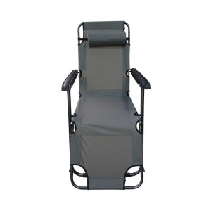 Πτυσσόμενη καρέκλα - ξαπλώστρα παραλίας - 1236 - 270942 - Grey