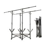 Πτυσσόμενη κρεμάστρα δαπέδου & απλώστρα ρούχων τροχήλατη - SG202604 - 282227 - Black